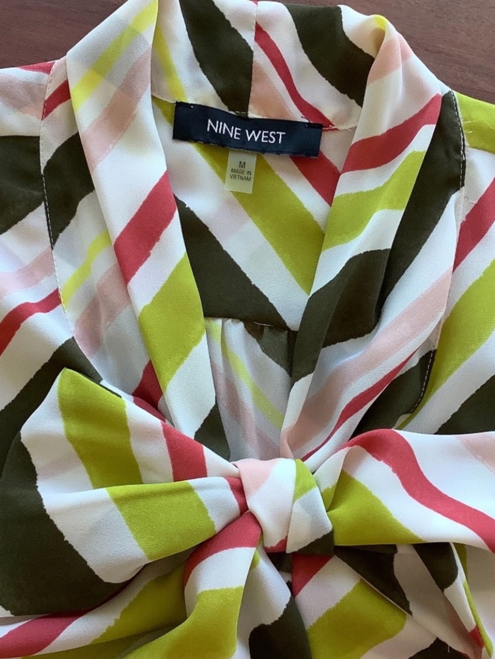 Nine West Sleeveless Bow-Tie Blouse